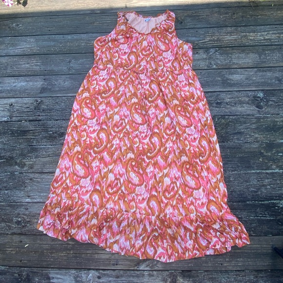 Isaac Mizrahi live Maxi Sundress sz 2X orange peach pink sleeveless - Picture 5 of 14